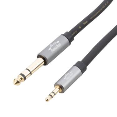 Imagem de Cabo P2 3.5mm Stereo para P10 Stereo 6.35mm - Cabos & Plugs, Preto, 15