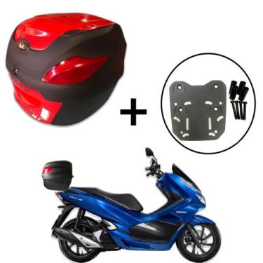 Imagem de Baú 41 litros Awa Proos com Bagageiro para PCX 150 160 2013-2023, Verm