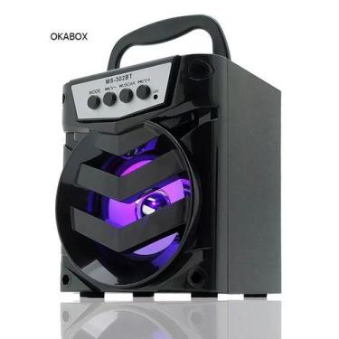 Imagem de Caixa De Som Bluetooth - FM -  Mp3 Usb Cartão Fm P2 Aux Ms-303 - (RMS)