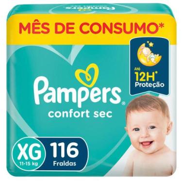 Imagem de Fralda Pampers Confort Sec Jumbo Plus XG com 116un