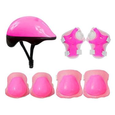Imagem de Kit De Proteção Para Meninas Rosa Conjunto Patins - Dm Toys