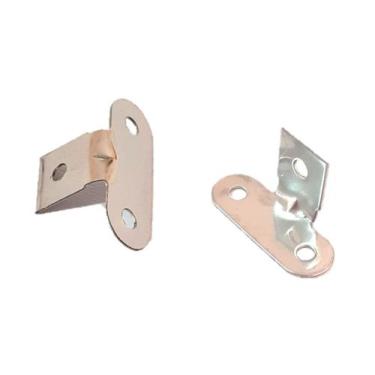 Imagem de Cantoneira Inox Fixar Moveis Marcenaria Gaveta Armario 100Pç - Plenitu