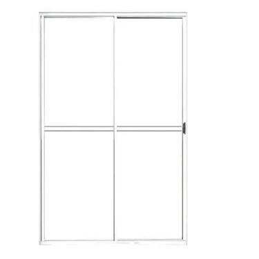 Imagem de Porta sacada 2 Folhas 210x120 Branco C/Trinco  - Jr esquadrias preço j