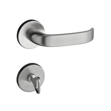 Imagem de Fechadura 413 com Roseta Cromo Acetinado Banheiro - Pado