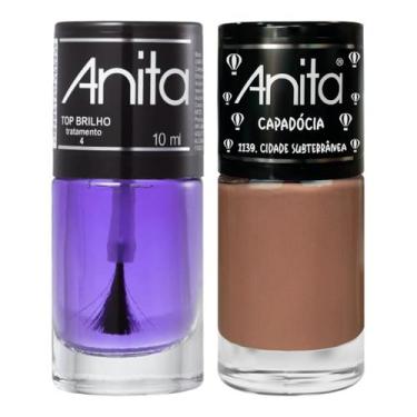 Imagem de Esmalte Cidade Subterrânea Coleção Capadócia + Top Brilho 10ml Anita