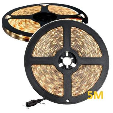 Imagem de 2 Fita Led 5 metro Branco Quente Ip64 Siliconada Prova Dágua - Bw Bout