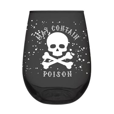Imagem de Slant Collections Taça de vinho sem haste de Halloween, 590 ml, pode conter veneno