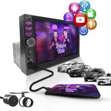 Imagem de Central Multimídia Universal Mp5 Bt 1 Din 7 Espelha Dvd Câm Gm Chevrol