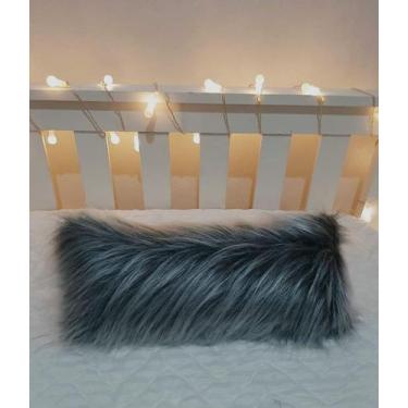 Imagem de Almofada Baguete Pelo Alto Decoração - Gabi Flor, Cinza