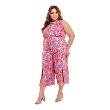 Imagem de Conjunto Feminino Plus Size Blusa e Calça Capri - Thania Moda Feminina