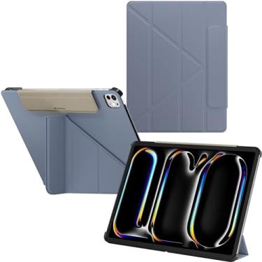 Imagem de SwitchEasy Capa Origami 2024 para iPad Pro de 11 polegadas com suporte para lápis - Capa protetora para iPad Pro 11 polegadas M4 (2024) com suporte multiângulo, capa Morandi, Apple Pencil Pro