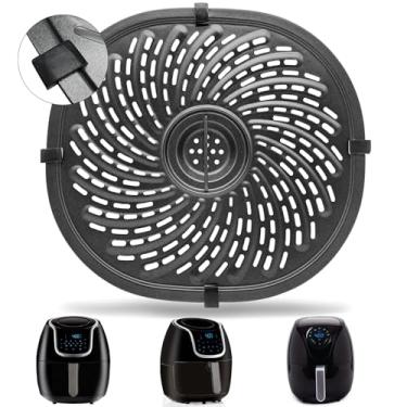 Imagem de Bandeja de reposição Air Fryer para fritadeira Power XL Vortex 7QT, oval antiaderente 26,5 cm x 24,5 cm, peças de reposição para fritadeira a ar, acessórios, cesta de churrasqueira, placa de