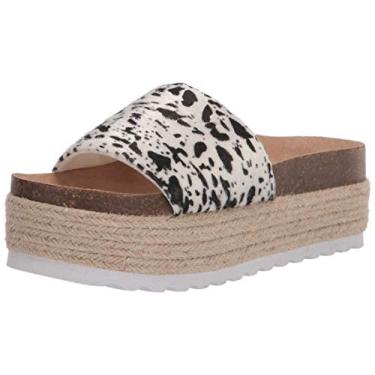 Imagem de Dirty Laundry Sandália feminina plataforma espadrille Wedge, Creme, 40