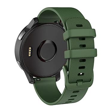 Imagem de OVERSTEP Compatível com pulseira Garmin Vivoactive 4/Darth Vader, pulseira de silicone de 22 mm para Samsung Galaxy Watch de 46 mm/Gear S3 Frontier/pulseiras clássicas/smartwatch Gear Live, verde