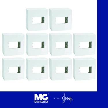 Imagem de Sistema-x Caixa Sobrepor 1 Modulo com Suporte Sleek Margirius Kit Com 