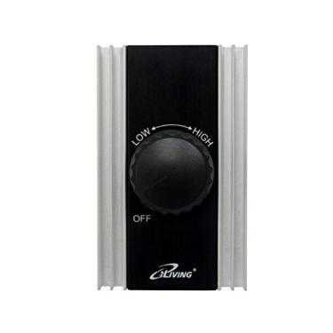 Imagem de iLIVING Controlador de velocidade do ventilador de precisão ajustável variável de estado sólido ILG8SFSC 120V 8A, preto