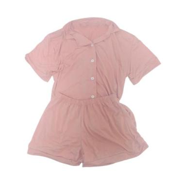 Imagem de Pijama Blogueira Americano Aberto com Botões - Sophia Maria, Rose, P