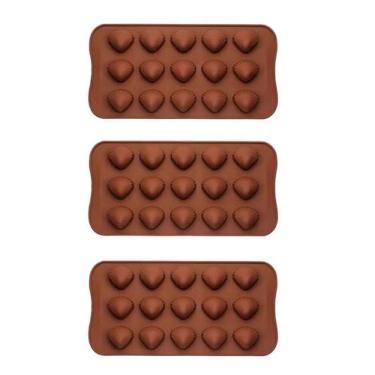 Imagem de 3un Forma Silicone Bombom Moldes finos Docinho conchinha - yangzi