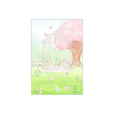 Imagem de Painel De Festa Vertical 1,50 x 2,20 - Jardim Árvore Rosa 036 - Via Co