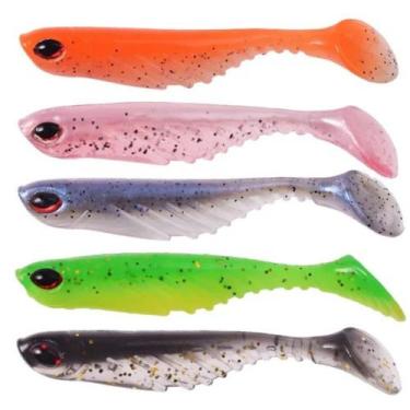 Imagem de Kit 5 Iscas Artificial soft para tucunaré badejo robalo - SWG, Colorid