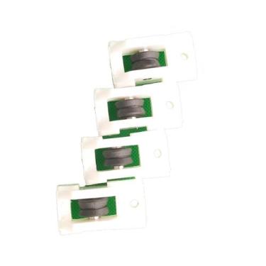 Imagem de Roldana linha-30 baixa "v" s/rolamento janela porta aluminio kit 4 un 