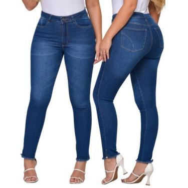 Imagem de Calça Jeans Feminina Skinny Com Elastano Barra Diferenciada - Macaw, J