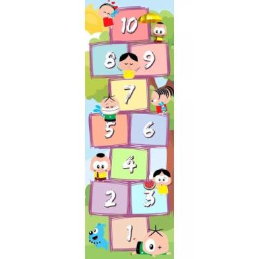 Imagem de Adesivo de Chao Amarelinha Infantil Monica Toy 3x1m - Best