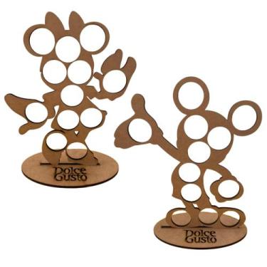 Imagem de Porta Cápsulas Chá Café Mdf Casal Mickey E Minnie - AGV Criações