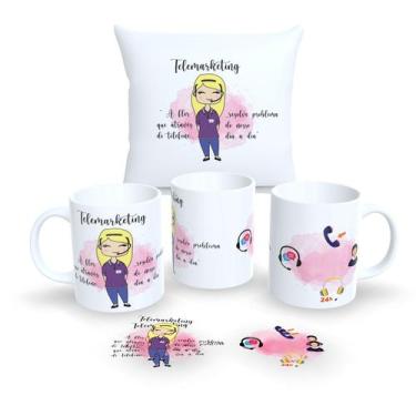 Imagem de Kit Com Almofada 30x30cm e Caneca de Porcelana Profissões Fofas - Esta