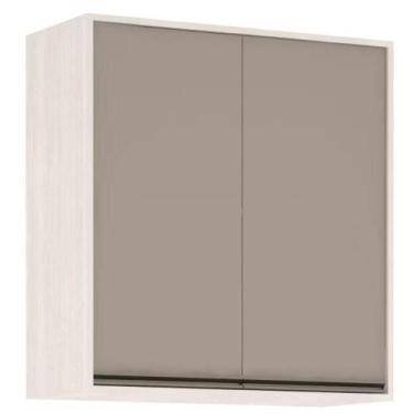 Imagem de Armario Aéreo Luciane Linea 2 Portas 80cm Mocca Laca - Luciane Móveis