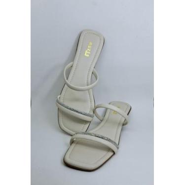 Imagem de Sandália Rasteirinha Feminina com Brilho Strass Sandalia Rasteira Femi