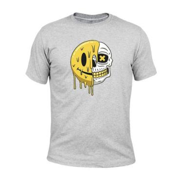 Imagem de Camiseta Plus Size Confortável Malha 30.1 Estampada Emoji Metades - Su