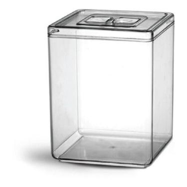 Imagem de Pote Quadrado Acrílico Com Tampa Cereais E Doces 10 Lts - LCR