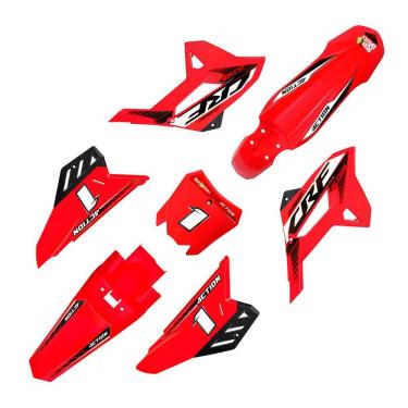 Imagem de Kit Plástico Biker 4ction C/ Adesivo Completo Honda Crf 230 2008 a 2021