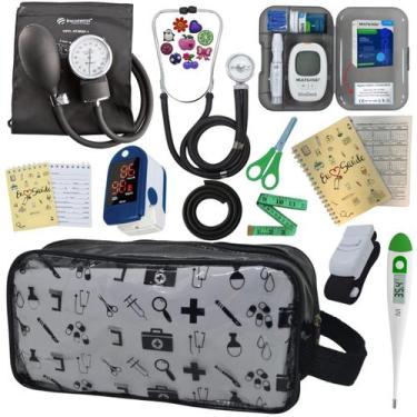 Imagem de Kit De Enfermagem Completo Medidor Glicose Aparelho Pressao - PREMIUM,