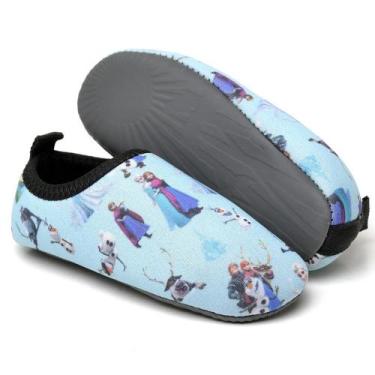 Imagem de Sapatilha Infantil Antiderrapante Neoprene Menina Rosa Borboletas - Ac