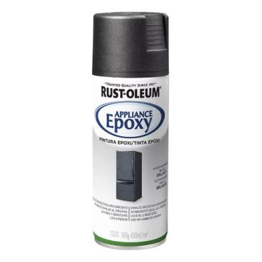 Imagem de Spray Epóxi Aço Inoxidável Preto Eletrodomésticos Rust Oleum