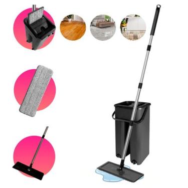 Imagem de Mop Compacto Retangular Lava Seca cabo 115cm Balde 5 Litros - Em casa 