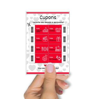 Imagem de 50 Cartões Agradecimento  Cupom Dia dos Namorados  Tam 7 x 10 cm - 4Fo