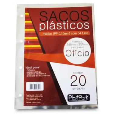 Imagem de Envelope plastico oficio 4furos med.pp.tr.0,10mm romitec