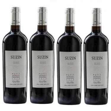 Imagem de Kit 4 Un Vinho Suzin Petit Verdot 750 ml