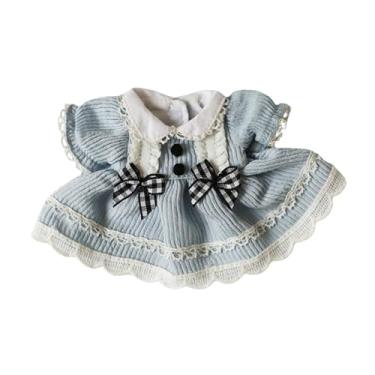 Imagem de EHJRE Boneca de pelúcia princesa vestido vestir suas próprias bonecas para boneca de 4,72 polegadas , Azul
