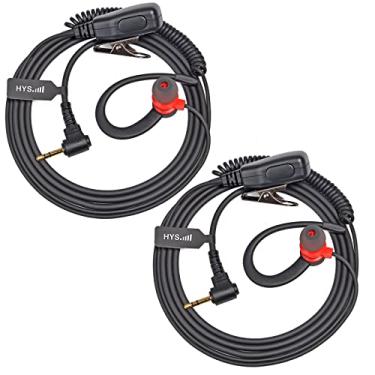 Imagem de HYS Fone de ouvido de rádio bidirecional de 2,5 mm, fone de ouvido em forma de G com microfone PTT, fone de ouvido Walkie Talkie para Motorola Talkabout T200 T400 T600 T800 T260TP MH230R MR350R