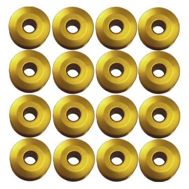 Imagem de 25 Bobinas Carretilha Aluminio Maquina Reta Bordar Amarela - Evolvere