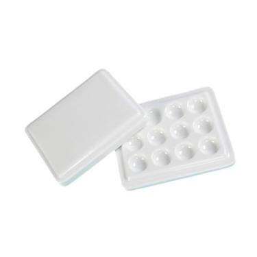 Imagem de Esquirla Bandeja de mistura de paleta de tinta acessórios multifuncionais com cover artista paleta de cores para pintura de artistas guache