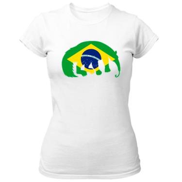 Imagem de Camiseta Baby Look Tamandua Bandeira Fauna Brasileira - Alearts, M