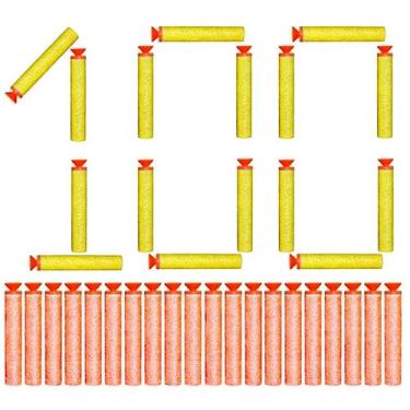 Imagem de Kit 100 Munições p/ Arminha de Brinquedo Lançador Nerf Ponta de Ventos