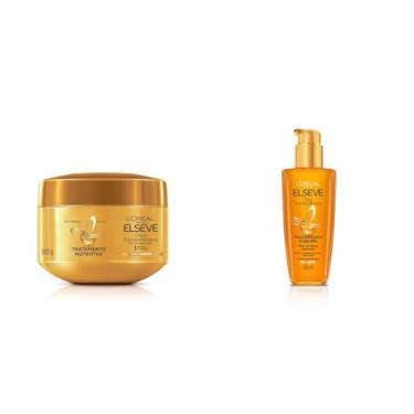 Imagem de Kit L'Oréal Paris Elseve Óleo Extraordinário: Creme de Tratamento 300g + Leave In Anti Frizz Protetor Térmico 100ml