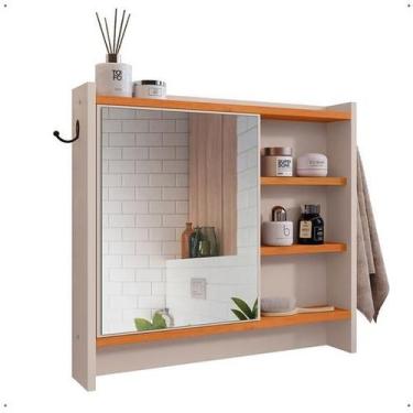 Imagem de Armário Aéreo Espelheira Armarinho para Banheiro com Espelho Genova  O