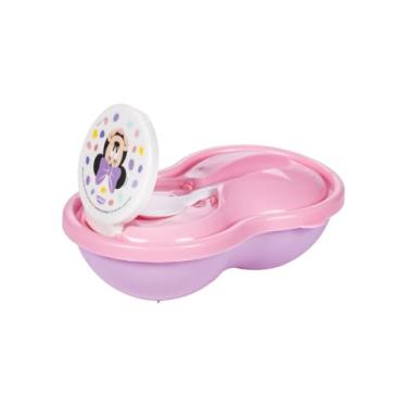 Imagem de Kit Alimentação Infantil, Plasutil, Pote +Talher, Para Papinha, Minnie